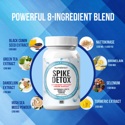 NutraPep Nattokinase 4000 FU Complex - Systemic Enzyme Support with Bromelain, Selenium & Dandelion Root - Immune & Antioxidant Wellness - 60 Vegan Capsules